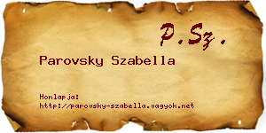 Parovsky Szabella névjegykártya
